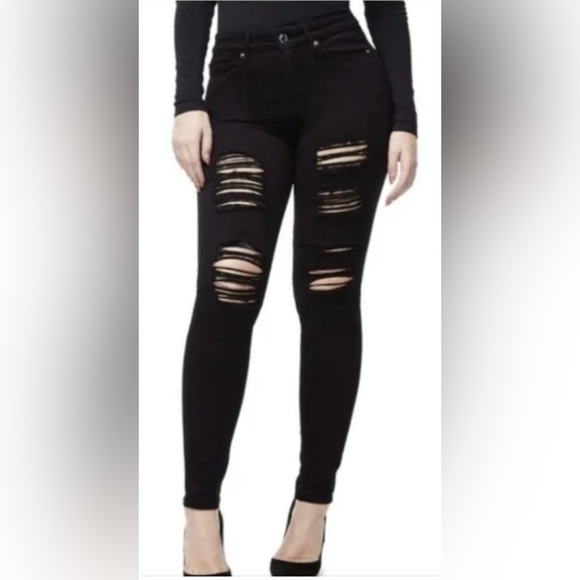 Good American Denim - Good American “good legs” ripped black jeans!